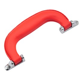 CynKen 1 Pieces PU Leather Handle for Guitar Musical Box Handbags Gift Boxes Wine Boxes Luggage Toolbox Trolley Instrument Case Red Silver