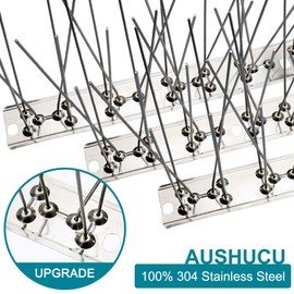 aushucu Bird Spikes Cover 21.6Feet Stainless Steel Pigeons Spikes Small Bird Spike for Roof Fence Window Mailbox(20Feet)
