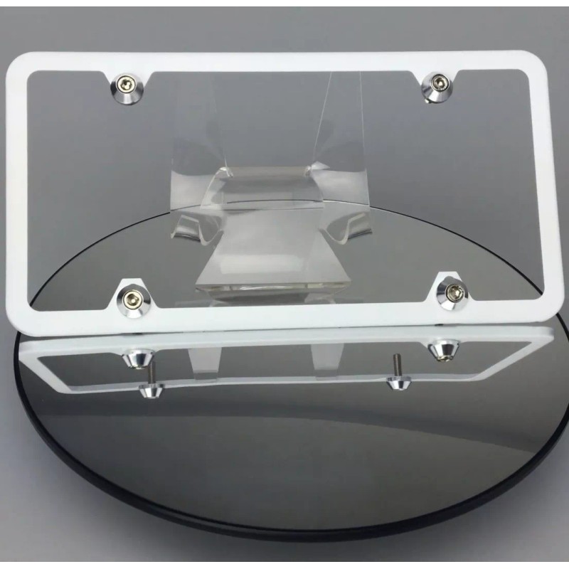 MotorVehicleParts New White License Plate Frame Slim 4 Holes w/