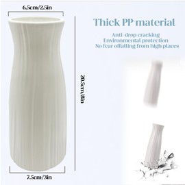 White Ceramic Vase Minimalist Style Suitable for Modern Home Decoration Living Room Dining Table Centerpiece Perfect for Home Wedding Birthday Gift Giving