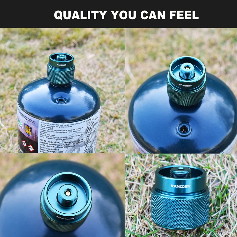 RANDDER Propane to Butane Adapter Camping Stove Adapter Gas Converter