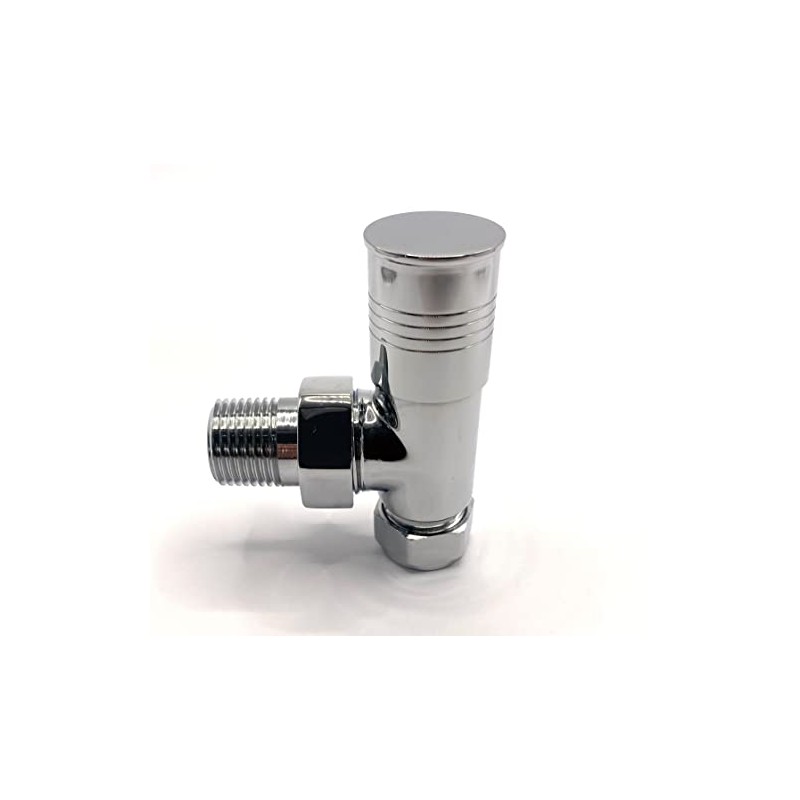 Greenedhouse ZZ-3022 Thermostatic Radiator & Towel Rail Valve Angled, Chrome