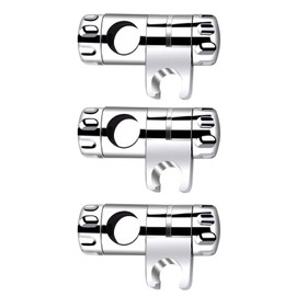 3Pcs 25mm Shower Head Holder Bracket Replacement, Shower Riser Rail 360 Degree Adjustable Shower Bracket Polished Chrome