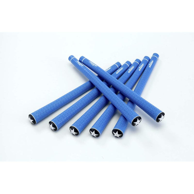 elitegrips Y360SH Golf Grips, Set of 7, Marine Blue, Backline