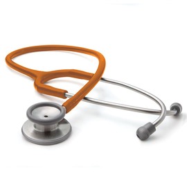ADC - 603O Adscope 603 Premium Stainless Steel Clinician Stethoscope with Tunable AFD Technology, Lifetime Warranty, Orange