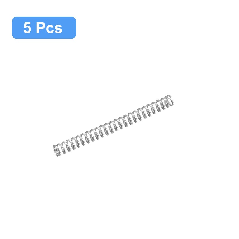sourcing map Compression Spring, 5Pcs 304 Stainless Steel, 2mm OD,