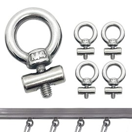 CVOZO Piping Stopper, 4 Pieces Awning Stopper, Stainless Steel, Awning Hooks, Camping Blocking Kit, Piping Rail Accessories for Piping Rail for Caravan, Motorhome, Campervan, Boat