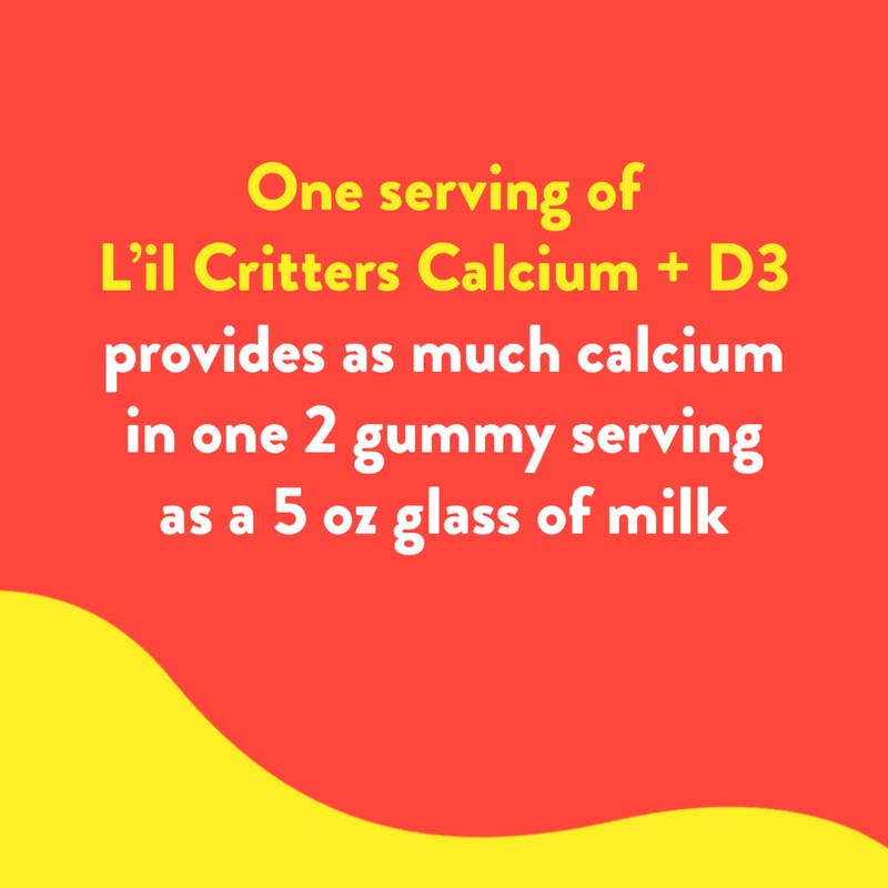 L’il Critters Calcium + D3 Daily Gummy Supplement for Kids,
