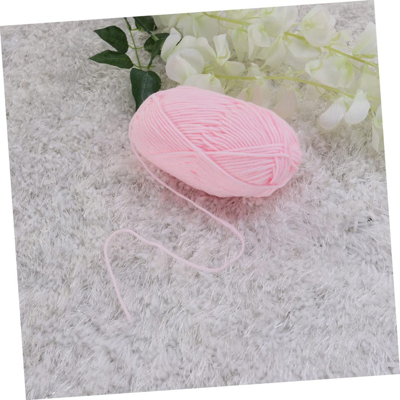 NOLITOY Milk Cotton Yarn Light Pink Chunky Hand Woven Knitting