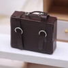 1:12 Scale Dollhouse Miniature Briefcase | Faux Leather Suitcase for