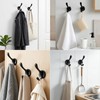 Ruiziiz Black Towel Hook 6 Pack Coat Robe Hook Heavy
