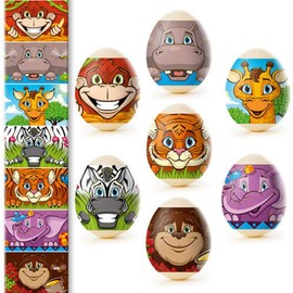 Ukrainian Thermo Heat Shrink Sleeve Decoration Easter Egg Wraps Pysanka Set - for 7 Easter Eggs (Jungle)
