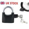 OSALADI Alarm Padlock Anti-Theft Lock for Door/Motorcycle with Unique Lock