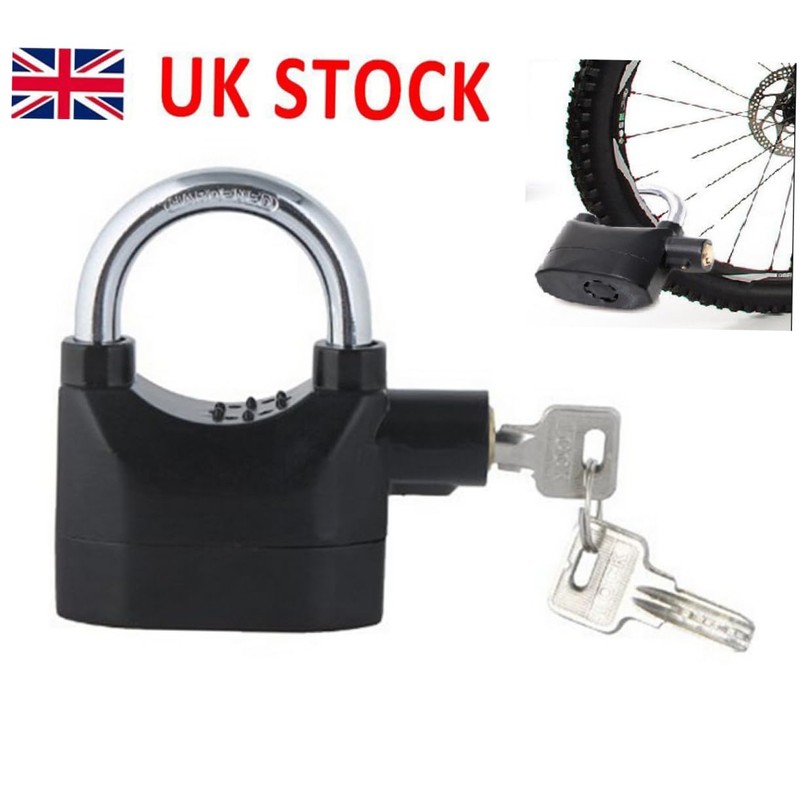 OSALADI Alarm Padlock Anti-Theft Lock for Door/Motorcycle with Unique Lock