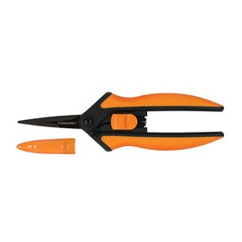 Fiskars Micro-Tip Pruner Non-Stick Blades, Orange/Black (399211-1003)