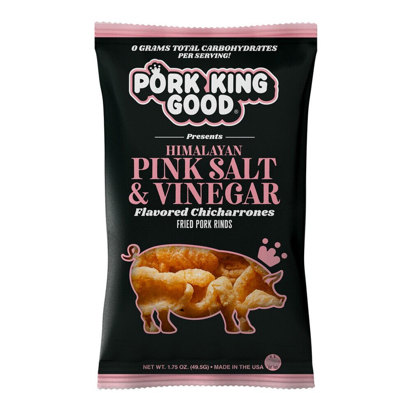 Pork King Good Pink Salt & Vinegar Flavored Pork Rinds