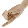 JEUIHAU 2 PCS 12 Inches Wooden Hand Model, Left and
