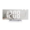 Projection Alarm Clock Large Screen ABS Mirror Surface LED Based