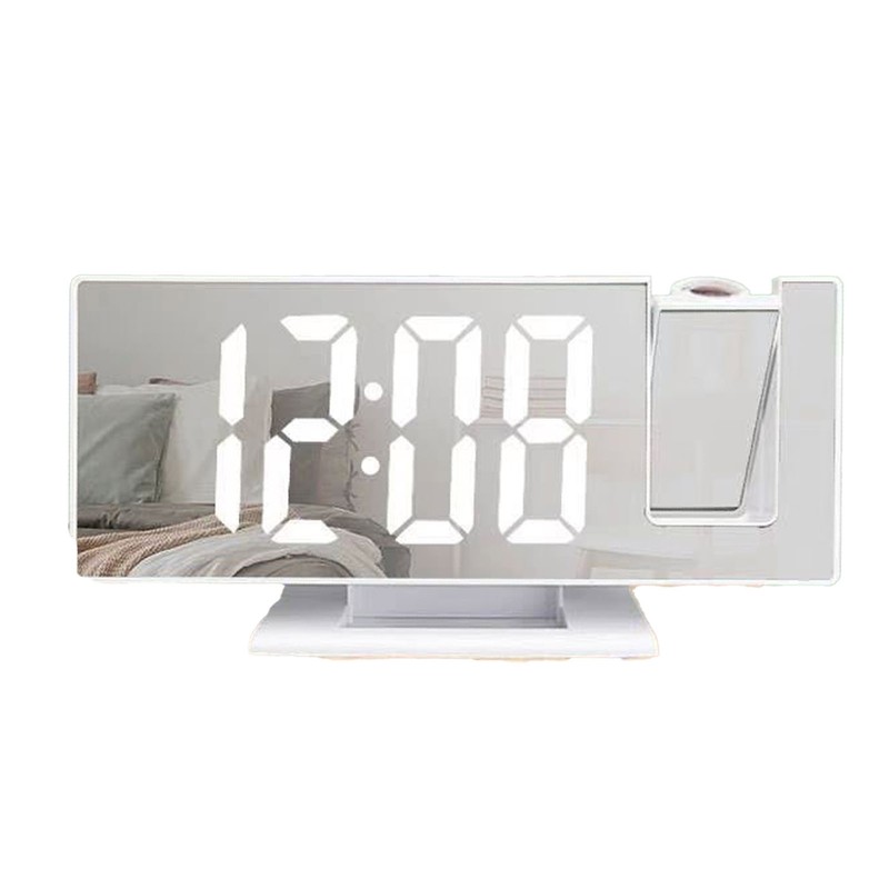 Projection Alarm Clock Large Screen ABS Mirror Surface LED Based