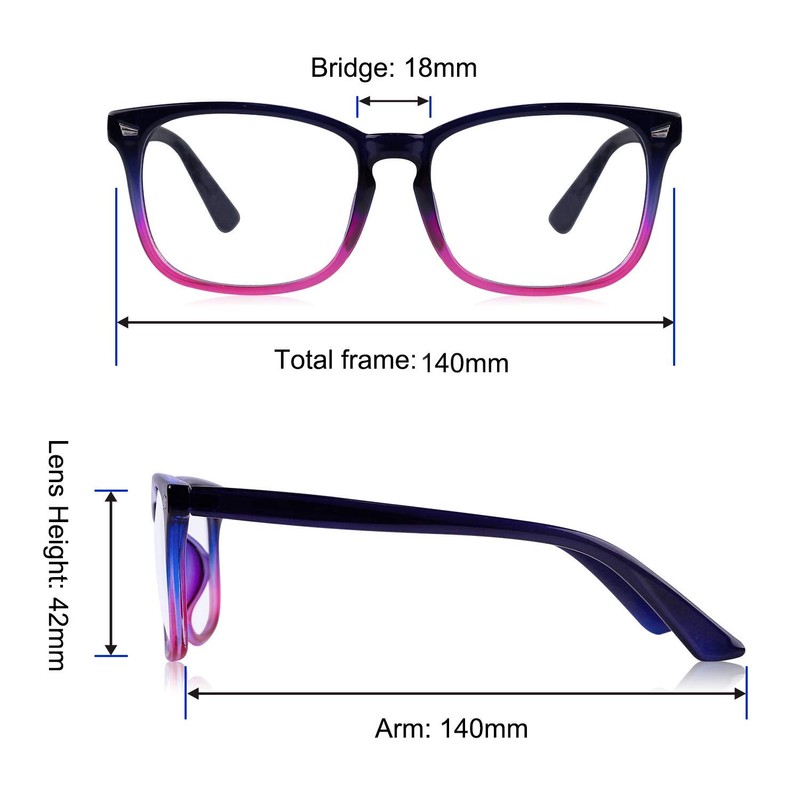 Vetoo Blue Light Blocking Glasses Computer PC Glasses Square Eyeglasses