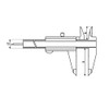 CNC QUALITÄT Pocket Vernier Caliper for Left-Handed Users, Measuring Range