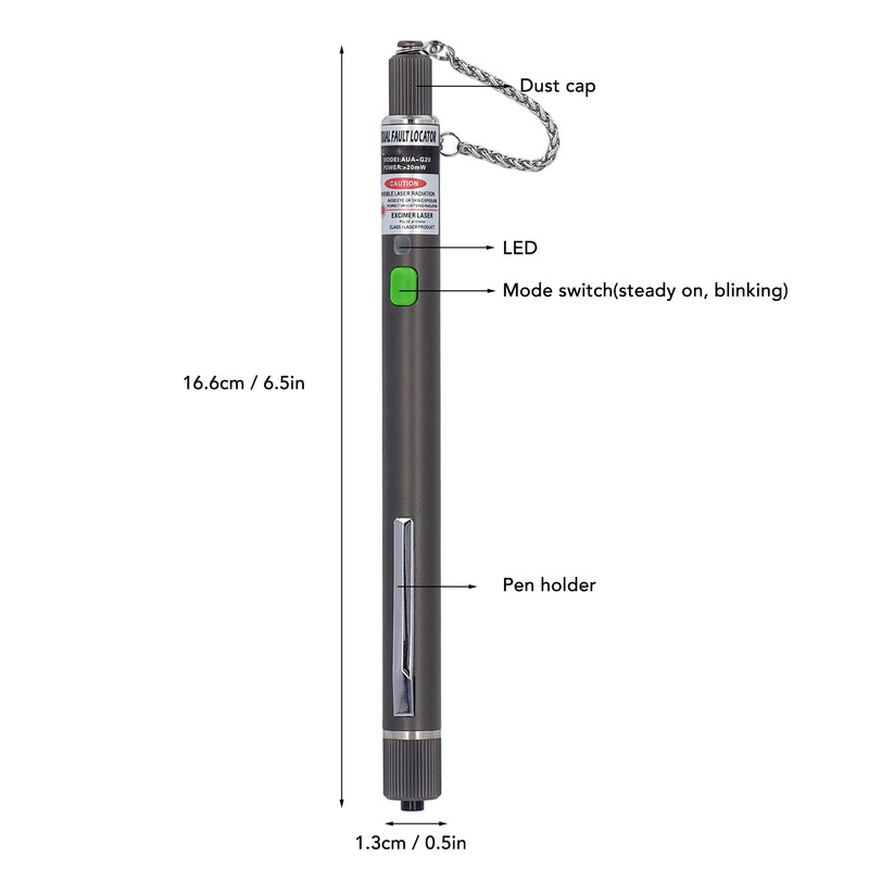 Visual Fault Locator 20KM Fiber Optic Cable Tester Source Meter