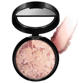 Baked Foundation For Mature Skin, Brighten Color Correcting Powder Foundation Full Coverage for Face, Lasting Oil-control Shimmer Natural Smooth Makeup, Cover Fine Lines, Blemishes (Medium Beige)