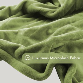 ONDAN Electric Heated Blanket Microplush Cover Blanket, Full Size 72"x84" with 4 Heat Settings & 10 Hours Auto Off, Cozy & Warm for All Night, Machine Washable, Green