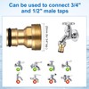 2 x Universal Tap Connector for Mixer Tap Hose Coupling