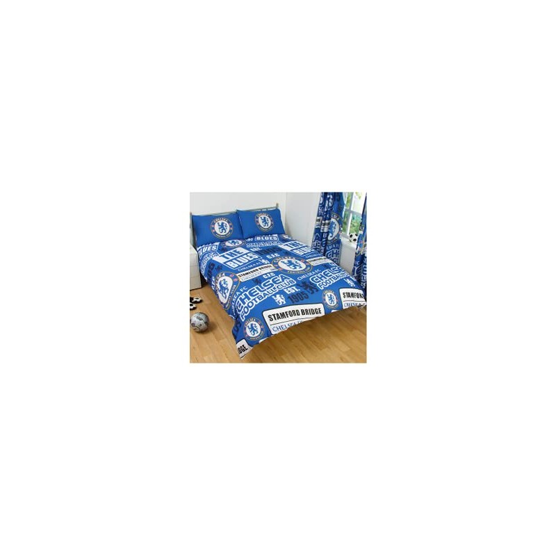 Chelsea FC Patch Double Duvet Cover Set Blue