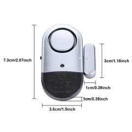 Door Window Contact Sensor Alarm Wireless High Decibel Alarm Magnetic Gap Window Alarm Detector Security for Kids Safety Home Shop Security
