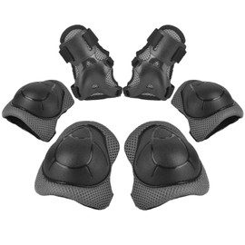 Kids/Youth Knee Pads Elbow Pads Wrist Guards 3 in 1 Protective Gear Set for Child Roller Skates, Cycling, Inline Skating, Scooter Skateboard, BMX Bike, Riding, and Multiple Outdoor Sports