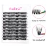 FADLASH Cluster Lashes 40D Large Tray DIY Eyelash Extension Mix