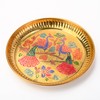 Tarini Gallery Pooja Thali Plate Small Hand Crafted Embossed Colorful