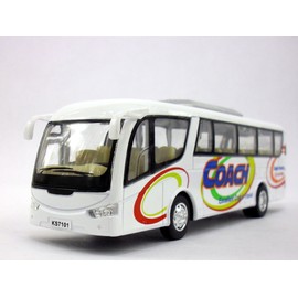 Coach Bus Diecast Metal Scale Model - WHITE