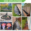 Feitore 4 Mil Black Plastic Sheeting Weed Barrier Landscape Fabric
