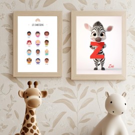 Emotions Educational Poster for Children – Poster (DIN A4) | 12 Multicultural Children's Characters | Learning Emotional Intelligence | Children's Room Decoration – Ideal for Ages 2-8