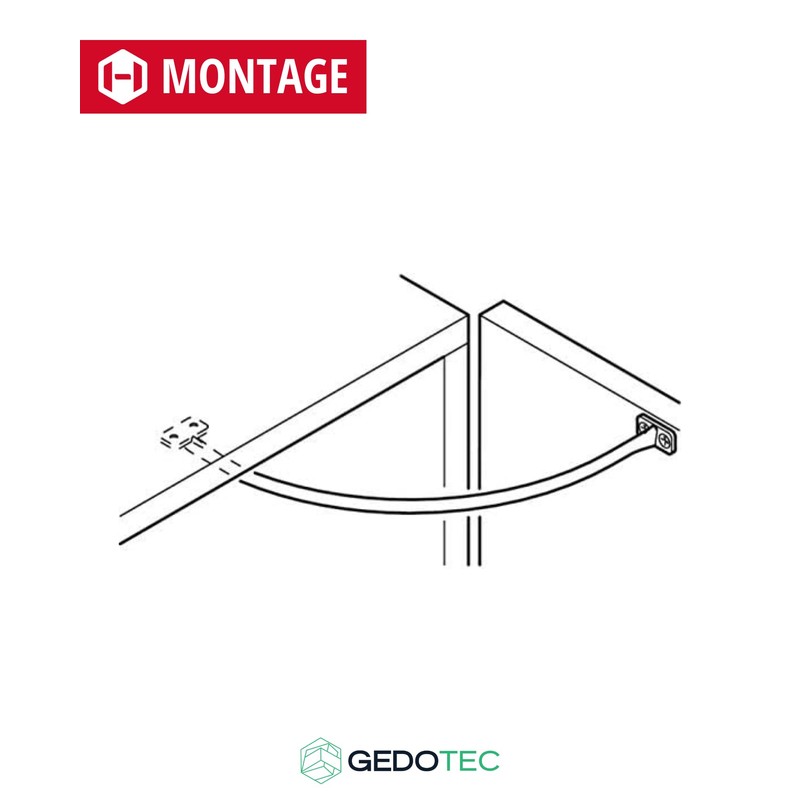 Gedotec H3951 Hatch Holder for Furniture Doors Hatch Fitting for