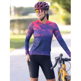 Terry Bike Shorts Women Padded, Long Haul Hi-Rise Cycling Shorts for Women High Waisted Compression Flex Air Max Chamois - Black, Large