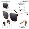 FEISEDY Women Trendy Sunglasses Oversized Square Fashion Designer Style Large