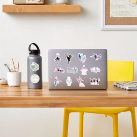 100PCS Dancing Stickers,Water Bottles Laptop Car Decal - Perfect Dancer Gifts for Girls and Teenagers，Dance Decals, Girls Dance Party Favors (Dancing)