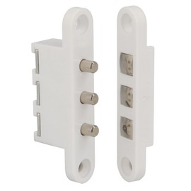 Amig - 3P Electric Lock Door Contact | 2 Pin Connector | Heavy Duty Nylon Material | Easy Installation | White 71x14mm Nylon