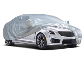 Car Cover Dustproof Waterproof All Weather Weatherproof UV Sun Protection Foldable Silver Universal for Sedans S