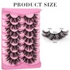 Uranian False Eyelashes Fluffy Faux Mink Lashes Dramatic Long Eye