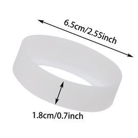ONLYKXY 3pcs Silicone Bottom pad for Thermos Cup 6.5CM OD 6.1CM ID Holder Insulation Mat Non-Slip Cup Mug Coaster (Clear)