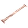 Watch Band Double Rows RhinestonesStudded Replacement Metal Strap for IOS
