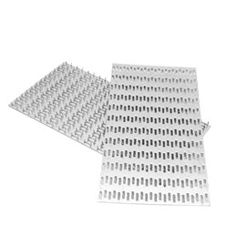 10-Pack 5x10 Inch Pronged Truss Plates, Galvanized Steel Flat Mending Brackets for Wood Timber Connectors and Roofing Trusses, 19 Gauge