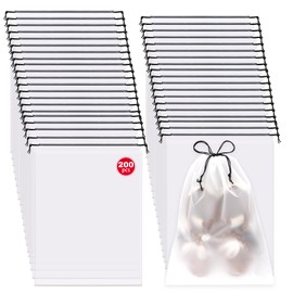 200 Pcs Shoe Bags for Travel, Clear Shoe Bags Durable for Suitcases, Dust Bags for Shoes Reusable Shoe Dust bags Covers for Men and Women, Large Travel Shoe Bag,Storage Bags(11.8" x 15.7")
