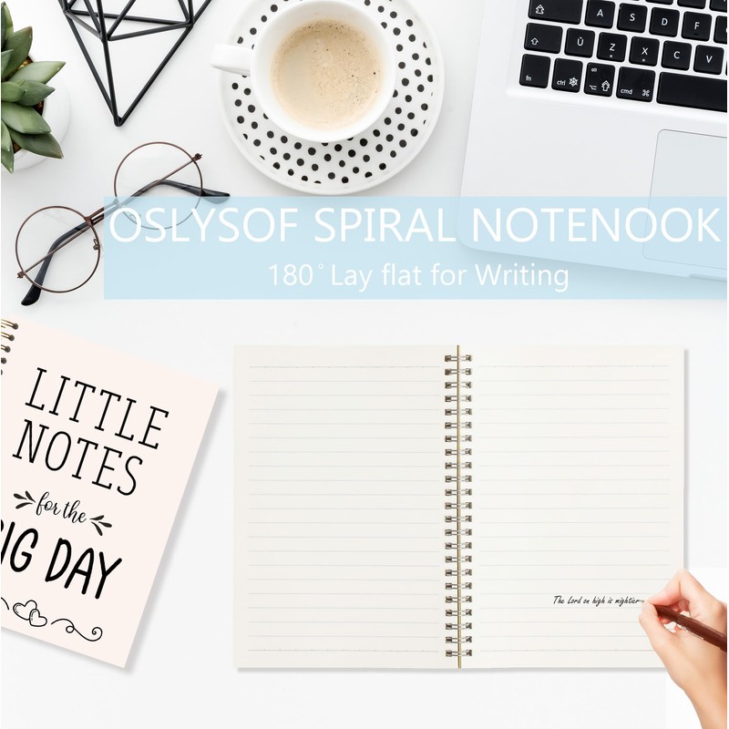 OSLYSOF Wedding Planning Spiral Notebook, Marriage Journal for Couples, Engagement