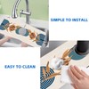 Abstract Blue Minimalistic Sink Faucet Absorbing Mat Sink Splash Guard